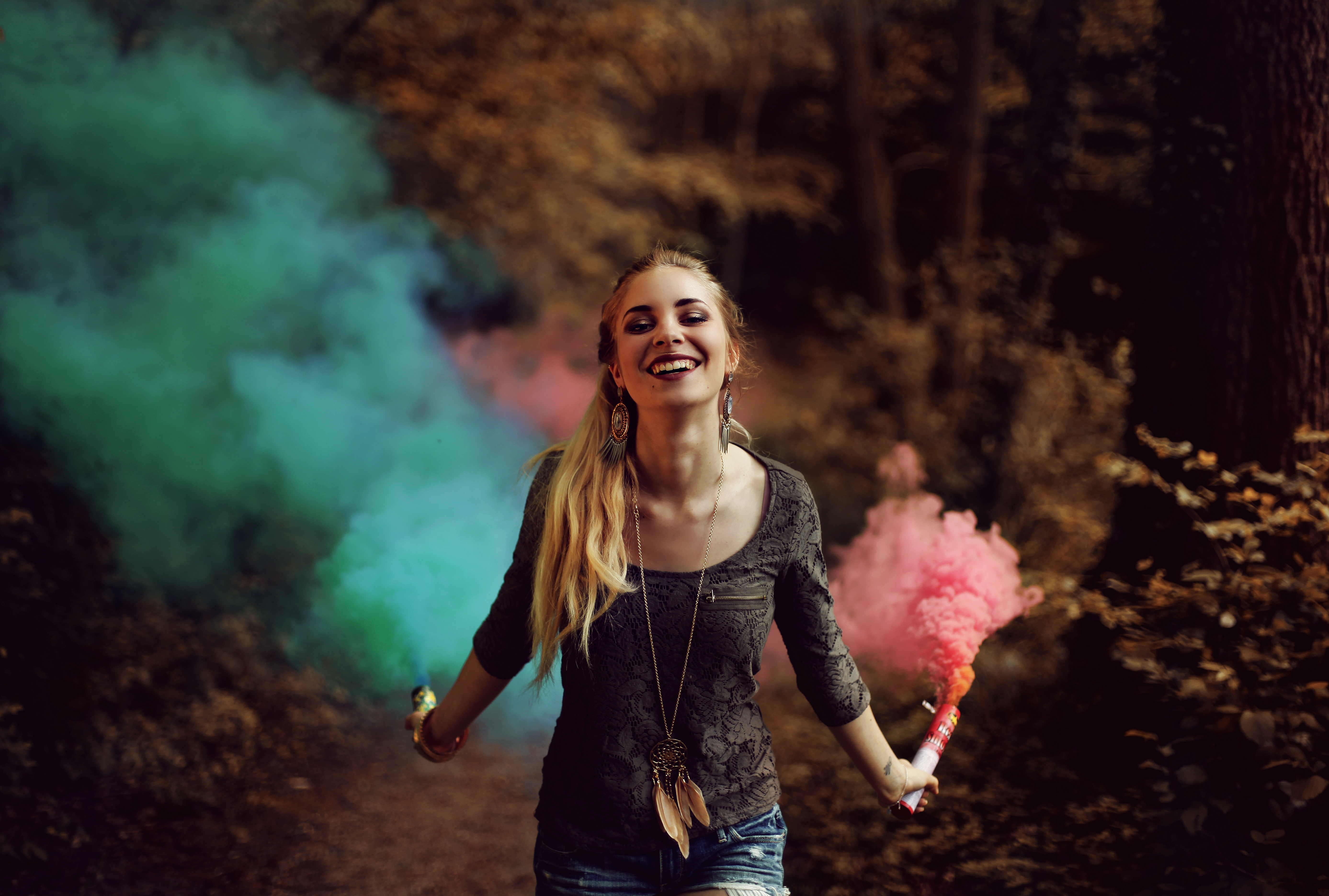 boss-fight-free-high-quality-stock-images-photos-photography-woman-forest-dust-colored-smoke