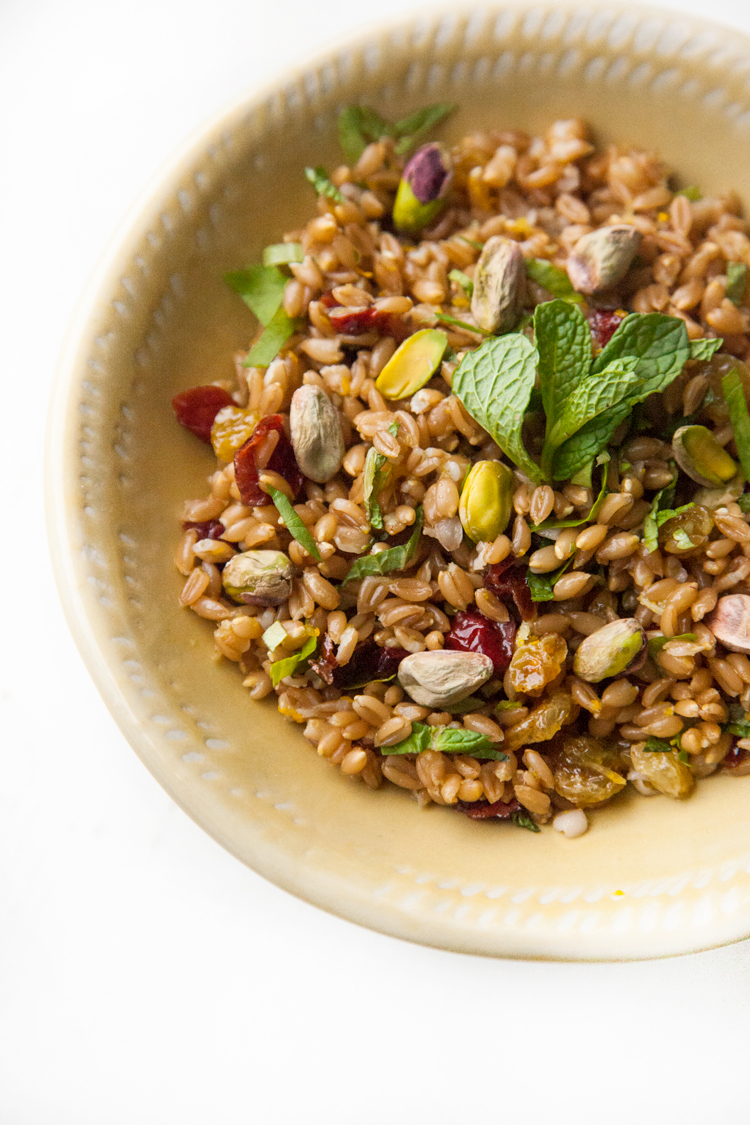 Tasty Tuesday Recipe Farro Salad with Dried Cranberries, Golden