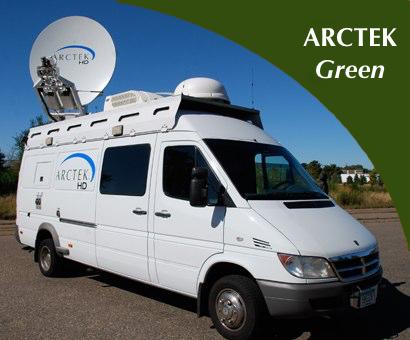 Arctek Green Satellite Truck