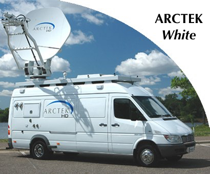 Arctek White Satellite Truck