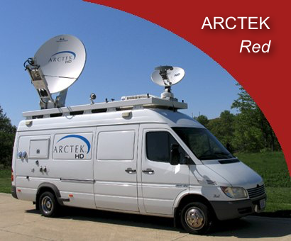 ARCTEK Red Satellite Truck