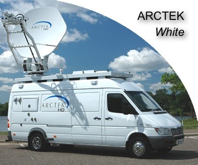 ARCTEK White Satellite Truck