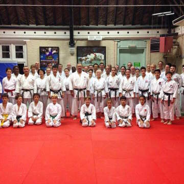 Karate Students at The Budokwai Martial Arts Club in London, UK