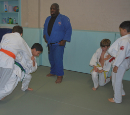 Judo Toss in a Junior Judo Class at The Budokwai