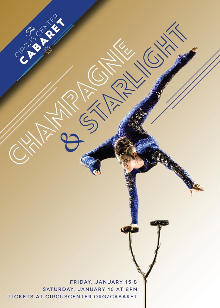 Poster for Circus Cabaret | Champagne & Starlight | Circus Center