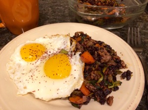 Zucchini sweet potato hash