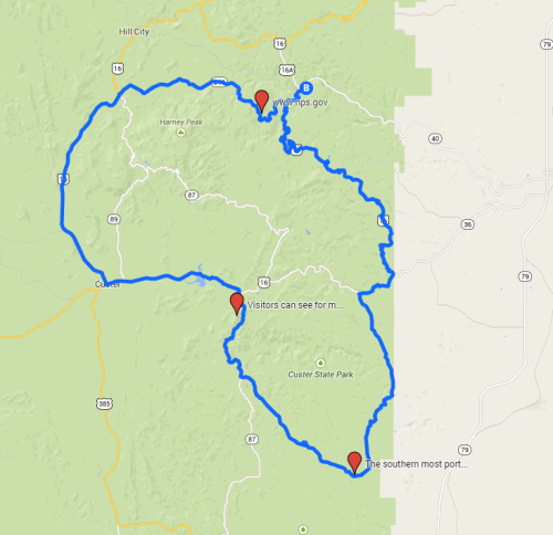 Needles Highway South Dakota Map - Dakota Map