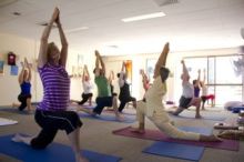 Doing Yoga on the Beach